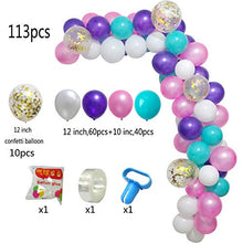 Load image into Gallery viewer, Ipalmay 16Ft Balloon Garland Kit, 113 PCS Arch Balloon Garland Decorations Backdrop Ideal for Wedding Birthday Baby Shower Bridal Party Decor - Blue Pink
