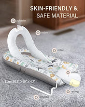 Load image into Gallery viewer, Yoocaa Baby Nest, Baby Nest Pod for Newborn, Portable Breathable Cotton Baby Lounger for Napping and Traveling (0-12 Months), Animal
