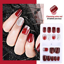 Load image into Gallery viewer, 90 Pieces Removable Fake Nail Artificial Tips Set Full Cover for Short Decoration Press On Nails Art Fake Extension Tips
