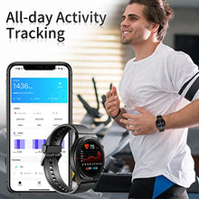 Load image into Gallery viewer, Smart Watch, Bluetooth Call Fitness Watch with Heart Rate Sleep Monitor, Waterproof Pedometer Activity Tracker, Music Fitness Tracker for Men Women Tees Gift Black/Grey
