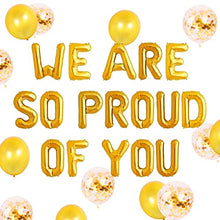 Load image into Gallery viewer, JeVenis Set of 11 We Are So Proud of You Balloon Graduation Banner Congratulations Banner Graduation Party Decorations Graduation Commencement Decoration for College High School
