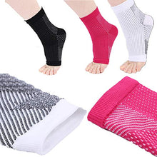 Load image into Gallery viewer, Dr Sock Soothers for Ladies Plantar Fasciitis Socks with Arch Support,Care Compression Socks with Ankle &amp;Arch Support for Ladies Women &amp; Men Running 3pairs (Rose pink,XXXL)
