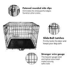 Load image into Gallery viewer, signzworld Puppy Dog Crate 2 Doors 24 inch with Removal Tray Folding Metal Pet Training Cage Animal Carrier Small
