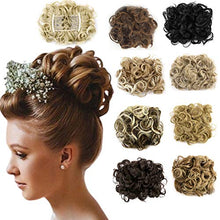 Load image into Gallery viewer, ZAIQUN Short Messy Curly Dish Hair Bun Extension Easy Stretch hair Combs Clip in Ponytail Extension Scrunchie Chignon Tray Ponytail Hair piece Wig Hairpieces
