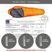 Load image into Gallery viewer, KeenFlex Mummy Sleeping Bag 3-4 Season Extra Warm &amp; Lightweight Compact Waterproof Advanced Heat Control System – Ideal for Camping Backpacking Hiking Festivals – Compression Bag Included (Orange)
