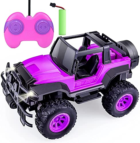 Remote Control Cars | RC Car Toys for 2 Year Old Boy,Purple Boys Toys 1:20 Scale Big Foot Trucks Vehicles Gift for Kids Boys Girls Age 3 4 5 6 - 14