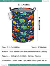 Load image into Gallery viewer, FANKANG Laundry Hamper Storage Bins Nursery Hamper Canvas Foldable Large Storage Baskets for Kids Toys Room, Nursery, Home,Gift Basket, Office, Bedroom, Clothes(Forest Dinosaur)
