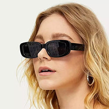 Load image into Gallery viewer, Fashion Retro Y2k Rectangle Sunglasses Shades Sun Glasses Vintage Women UV400 (Black)
