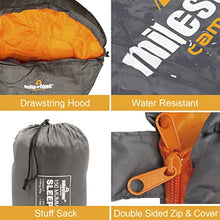 Load image into Gallery viewer, Milestone Camping 27000 Grey &amp; Orange Single Mummy Sleeping Bag / Comfortable and Portable / Carry Sack / Water Resistant / 2 Season
