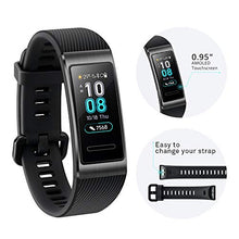 Load image into Gallery viewer, HUAWEI Band 3 Pro - Smart Band Fitness ActivitiesTracker with 0.95" AMOLED Touchscreen, 24/7 Continuous Heart Rate Monitor, up to 12 Days Usage, Scientific Sleep Monitor, GPS, 5ATM Waterproof, Black
