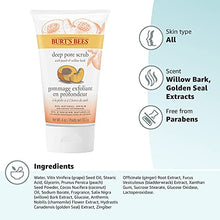 Load image into Gallery viewer, Burt&#39;s Bees 99.9% Natural Peach and Willow Bark Deep Pore Exfoliating Facial Scrub, 113.3 grams
