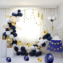 Load image into Gallery viewer, TOPLDSM Blue Balloon Arch Kit, Blue Balloon Garland Party Decorations with Navy Blue and White Balloon,Gold Confetti Balloon for Men and Boys Baby Shower Birthday Decorations Wedding Gender Reveal
