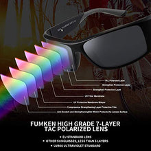 Load image into Gallery viewer, FUMKEN Polarized Sports Sunglasses for Men Women Driving Cycling Climbing Anti-glare UV400 Protection TR90 Unbreakable Frame (Black Frame/Gray Lens)
