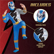 Load image into Gallery viewer, Disguise Muscle Blue Power Rangers Costume Dino Fury, Superhero Costumes For Kids Size L
