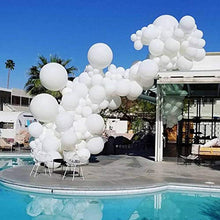 Load image into Gallery viewer, Lenxnmy 8PCS 36-inch Giant White Latex Balloons with 100 Ft Long Artificial leaf vine Oval balloon for /Party/ Baby Shower/Photo Shoot/Festivals /Wedding/Birthday/Graduation/Carnival Decorations
