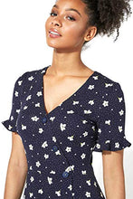 Load image into Gallery viewer, Roman Originals Women Fit &amp; Flare Skater Dress Ladies Stretch Jersey Casual Summer Autumn Winter Party Beach Cruise Holiday V-Neck Knee Length - Navy Blue - Size 16
