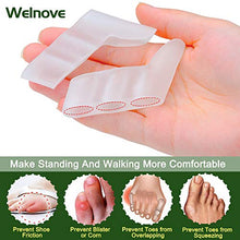 Load image into Gallery viewer, Welnove 8Pcs Gel Pinky Toe Separator, Three-Holes Gel Toe Separators for Curled Pinky Toes, Overlapping Toe, Blisters, Pain Relief from Friction
