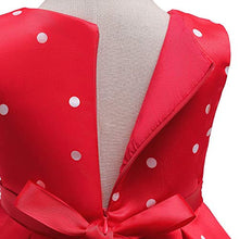 Load image into Gallery viewer, Cichic Girls Dresses for Party Kids Wedding Birthday Dress Elegant Dresses Kids Prom Ball Gown Baby Girl Occasion Dress 0-10 Years (3-4years, Red Dot)
