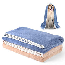 Load image into Gallery viewer, TAIYUNWEI Dog Towel, 2 PACK LARGE &amp; SUPER Absorbent Microfibre Pet Towel, Microfiber Pet Bath Towel for Dogs Cats, Machine Washable &amp; Dryable
