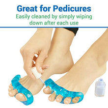 Load image into Gallery viewer, ViveSole Toe Stretchers Separators (4 Pack) - Gel Therapeutic Spa Spacer Spreaders for Bunions, Overlapping Hammer Toe, Yoga, Plantar Fasciitis, Nail Polish, Correct Pain Cushion
