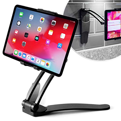 Desire2 Tablet Mount Stand 2 in 1, Ideal Holder for Kitchen Wall and Counter Top, Compatible with iPad, Tablet 7 to 10 Inch, iPhone 11, 12 Pro Max, 12 Mini, 13 Samsung, Huawei and All Smartphones