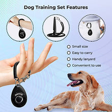 Load image into Gallery viewer, CMH EYE Professional High Pitch Dog Whistle for recall and Dog Clicker with straps-[2 PCS] ABS Material-Standardized frequency-black Dog Training Whistle and Clicker set.
