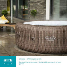 Load image into Gallery viewer, Lay-Z-Spa St Moritz Hot Tub, 180 AirJet Massage System Rattan Design Inflatable Spa with Freeze Shield Year Round Technology, 5-7 Person spa design interiors
