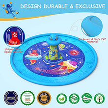 Load image into Gallery viewer, VATOS Updated Splash Play Mat Water Sprinkler for Kids - 67" Anti-Slip Sprinkler Pad with UFO Design Outdoor Water Toys for Toddlers Age 2+ Girls &amp; Boys Toddler Toys for Summer Garden Beach Backyard
