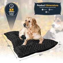 Load image into Gallery viewer, Large Dog Bed (102 x 70cm) Ultra Soft Pet Bed, Premium Plush Mattress Cushion For Medium Or Large Size Pets, Can Be Used For Dog Crate. Machine Wash &amp; Dryer Friendly. (Black)
