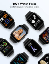 Load image into Gallery viewer, Smart Watch, klatre Smart Watch for Men Women, 1.69 HD, Built-in Fitness Tracker with Heart Rate &amp; Blood Oxygen Monitor, 5 ATM Waterproof &amp; Sleep Monitor, Android Phones &amp; iOS compatible-black
