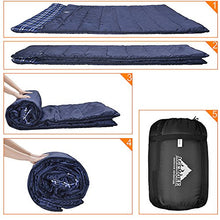 Load image into Gallery viewer, Agemore Cotton Flannel Double Sleeping Bag For Camping, Backpacking, Or Hiking. Queen Size 2 Person Waterproof Sleeping Bag For Adults Or Teens. Truck, Tent, Or Sleeping Pad, Lightweight

