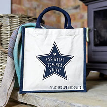 Load image into Gallery viewer, Teacher Stuff Canvas Bag (Navy bag - Navy text) | Teacher gift for women and men | Available in 4 Colours | Gift as a Leaving Present, End of School Year or just to Say Thank You
