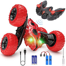 Load image into Gallery viewer, Remote Control Cars RC Car 360°Double Side Flips 2.4GHz RC Radio Controlled High Speed 4WD Stunt Car with Two Rechargeable Batteries Toy Cars for 3 4 5 6 7 8 9 12 Years Old Kids Boys Gift (Red)
