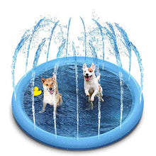 Load image into Gallery viewer, Dog Pool for Dogs,Paddling Pool for Pets,59" Foldable Sprinkle and Splash Water Play Mat,Dogs Paddling Pool Summer Toys Spray Pad,Garden Outdoor Portable Sprinkler Play Mat Outside
