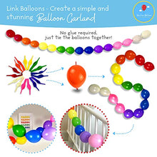 Load image into Gallery viewer, Birthday Decoration Set | Trendy Party Decorations in Rainbow Colours | Happy Birthday Banner | Balloon Garland | Tassel Garland | Confetti Balloons | Table Confetti | Cake Topper | Pump | UK Brand
