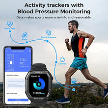 Load image into Gallery viewer, KOSPET Rock Smart Watch, 1.69” Tough Sport Watch with Waterproof 3ATM, Blood Pressure, Heart Rate Monitor, Pedometer Activity Tracker, 14 Days+ Playtime Outdoor Smartwatch for Men (Black)
