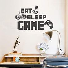 Load image into Gallery viewer, SITAKE Gaming Accessories Wall Stickers for Bedrooms for Boys, “EAT Sleep Game” Kid’s Room Decorations, Children’s Wall Decor for Playroom, 48 x 57 cm
