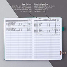 Load image into Gallery viewer, Clever Fox Check Register – Deluxe Checkbook Log with Check &amp; Transaction Registers, Bank Account Register Booklets for Personal and Work Use, A5-Sized Hardcover, Turquoise
