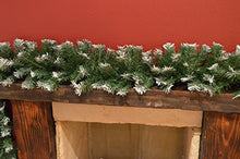 Load image into Gallery viewer, Premier 270cm (9ft) x 25cm Snow Tipped Green Christmas Garland Decoration
