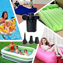 Load image into Gallery viewer, GREEN HAVEN Single Blow up Camping bed + AC Electric Air pump | Waterproof Single Airbed Inflatable Mattress | Camping Electric Pump for Inflatables with 3 Nozzles | Quick Inflatable Camping Mattress
