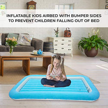 Load image into Gallery viewer, Avenli 85410 Kids Airbed / Single Size Flocked Air Mattress / Blue Coloured / 152cm x 89cm x 17.5cm
