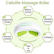 Load image into Gallery viewer, MURLIEN Cellulite Massager, Anti Cellulite Massage Roller for Muscle Soreness and Remove Cellulite, Body Roller Brush for Shoulder, Arms, Buttocks, Back, Abdomen, Legs and Calves – Green/White
