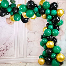 Load image into Gallery viewer, Balloon Garland Kit, Dark Green and Black Latex Party Balloon &amp; Metallic Gold Balloons Arch, Green Gold Black Birthday Decoration Party Supplies for Wedding Baby Shower Bridal Engagement, Anniversary
