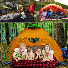 Load image into Gallery viewer, Cotton Flannel Double Sleeping Bag For Camping, Backpacking Or Hiking. Queen Size 2 Person Waterproof Sleeping Bag For Adults Or Teens. Truck, Tent, Or Sleeping Pad, Lightweight (Black/Red)
