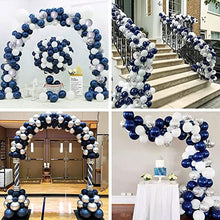 Load image into Gallery viewer, GRESAHOM Balloon Arch Kit Garland, Navy Blue Balloon Decoration Set, 100pcs Blue White Silver Latex Balloons 10pcs Confetti Balloons for Boys Men Birthday Party Decorations, Baby Shower, Wedding
