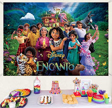 Load image into Gallery viewer, Encanto Backdrop,Magic Movie Themes Party Background Photo Booth Banner Large Fabric Artistic Birthday Party Supplies for Girls,Boys,Teens Birthday Party Decorations 5×3Ft
