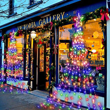 Load image into Gallery viewer, Hezbjiti Christmas Lights Outdoor, 344 LED Christmas Tree Lights with Topper Star - 8 Lighting Modes Fairy Lights Mains Powered for Christmas Decorations (Multi Colour)

