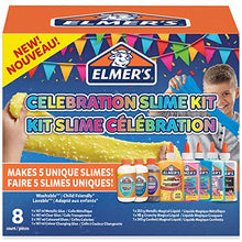 Load image into Gallery viewer, Elmer’s Celebration Slime Kit | Slime Supplies Include Assorted Magical Liquid Slime Activators and Assorted Liquid Glues | 8 Count
