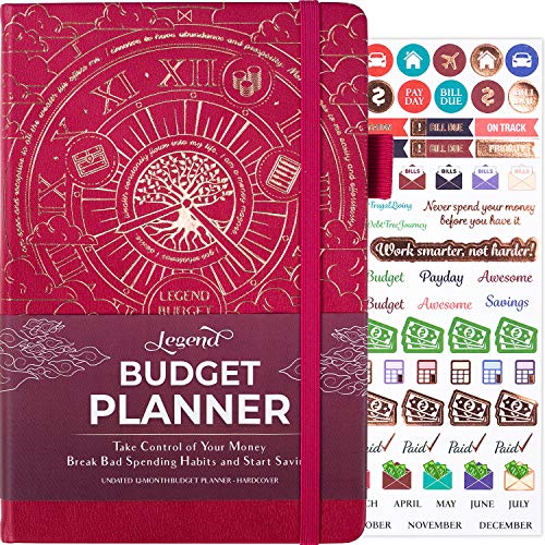 Legend Budget Planner – Deluxe Financial Planner Organizer & Budget Book. Money Planner Account Book & Expense Tracker Notebook Journal for Household Monthly Budgeting & Personal Finance – Hot Pink