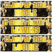 Load image into Gallery viewer, 2 Personalised School Leavers Banner Kids Boy Girl Class 2021 Graduation Balloon Party Banner Decoration-Any Writing

